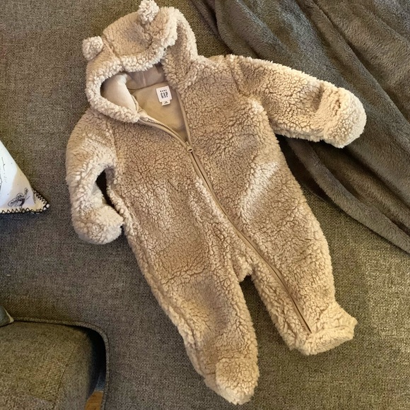 GAP Other - NWOT: Fluffy Teddy Bear Baby Bunting